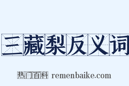 三藏梨反义词是什么意思的图片
